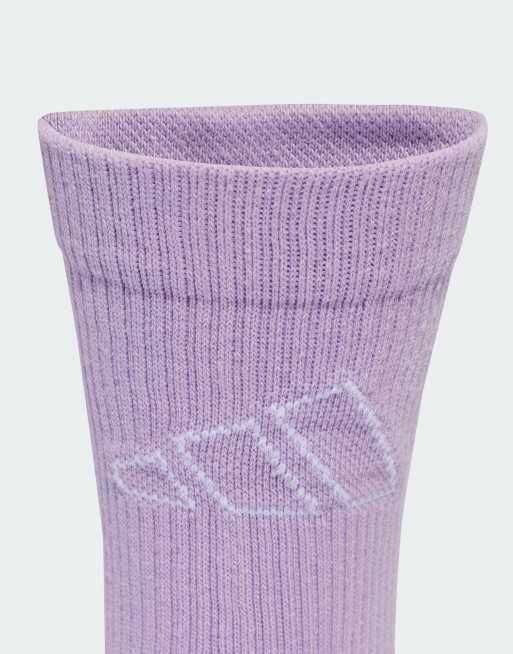 adidas Performance - Lot de 3 paires de chaussettes à logo - Blanc et prune aurore, 2 de 3