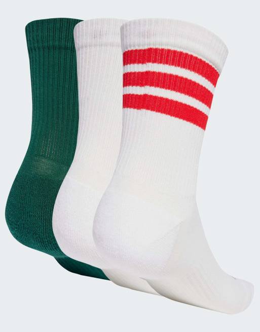 adidas Performance - Lot de 3 paires de chaussettes à logo - Blanc et prune poudré, 2 de 3
