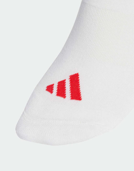 adidas Performance - Lot de 3 paires de chaussettes à logo - Blanc et prune poudré, 3 de 3