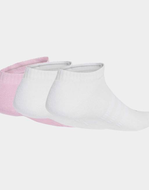 adidas Performance - Lot de 3 paires de chaussettes basses et rembourrées - Blanc et rose, 2 de 3