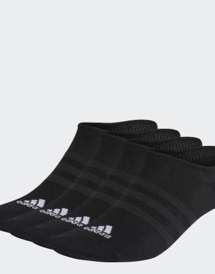 adidas Performance - Lot de 3 paires de chaussettes invisibles fines et légères - Noir/blanc