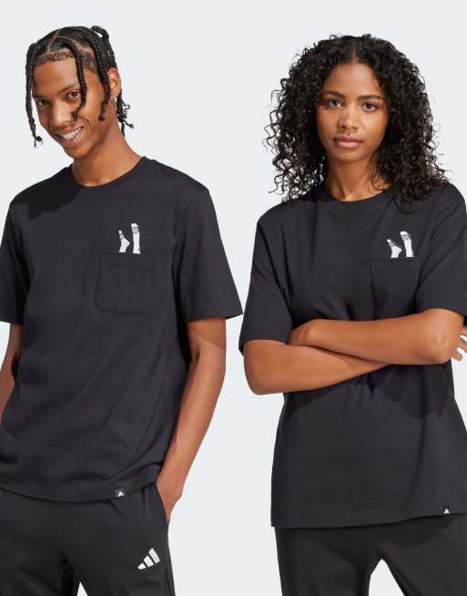 adidas Performance - Lounge Slides - Sort T-shirt med grafisk lommeprint