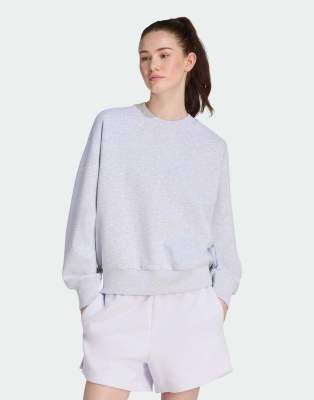 Adidas Femme Gris Sweatshirt Soft Lux - Image 2