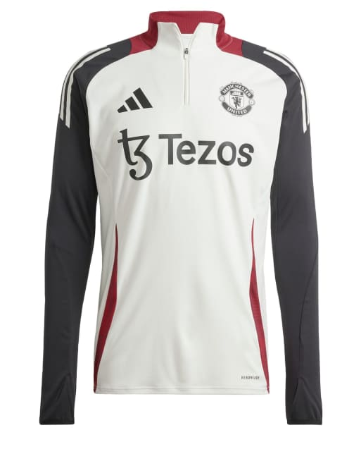 adidas Performance - Machester United - Tiro 24 - Training - Top in gebroken wit en zwart