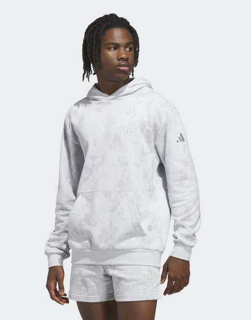 adidas Performance - Mahomes - Iced Time - Hoodie van French terrry badstof in helder grijs