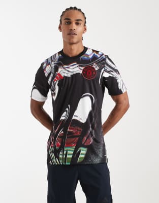 adidas Performance - Manchester United - 2025/2026- Maillot d'avant-match - Noir/blanc/rouge