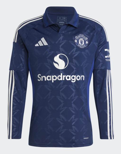 adidas Performance – Manchester United 24/25 – Indigoblå, långärmad bortatröja, 4 av 4