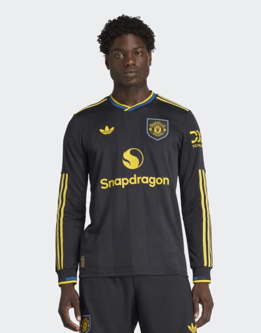 adidas performance - Manchester United - 25/26 - Authentiek derde shirt met lange mouwen in zwart