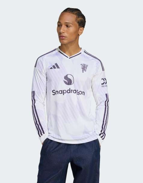 adidas performance Manchester united 25/26 long sleeve away jersey in white