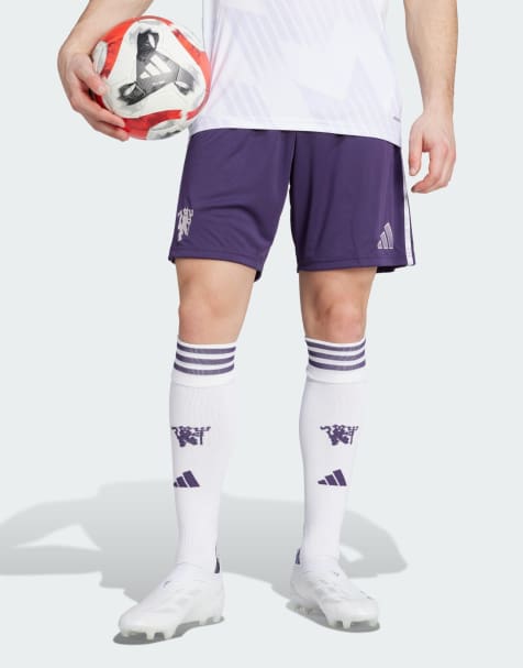 adidas performance Manchester united 25/26 away shorts in aurora plum - view 1