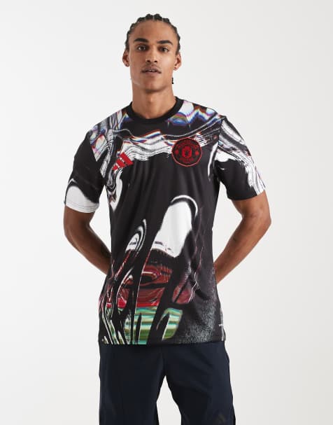 adidas performance - Manchester United 25/26 - Maglia pre-partita nera/bianca/rosso mufc - view 1