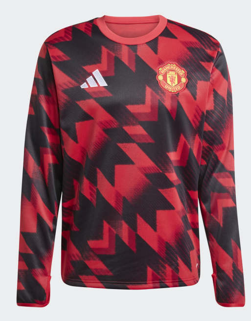 adidas performance Manchester united 25/26 pre-match warm top in mufc red