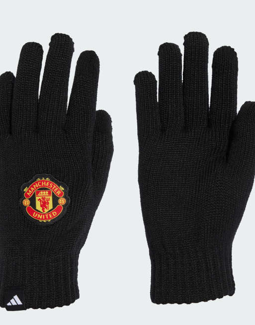 adidas Performance – Manchester United Home – Handschuhe in Schwarz/MUFC-Rot