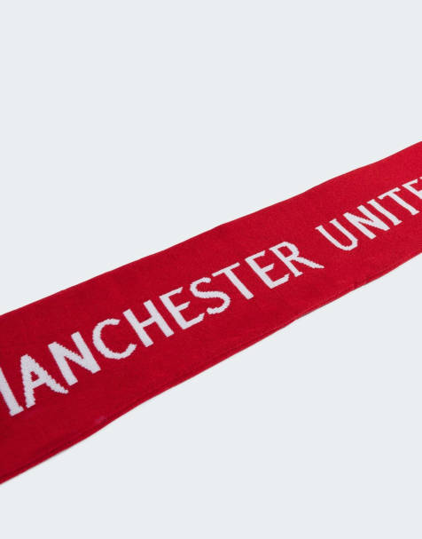 adidas performance Manchester united home scarf in mufc red / black / white