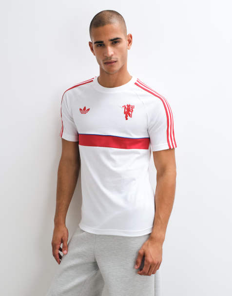 adidas performance Manchester United Originals t-shirt i vitt - view 1