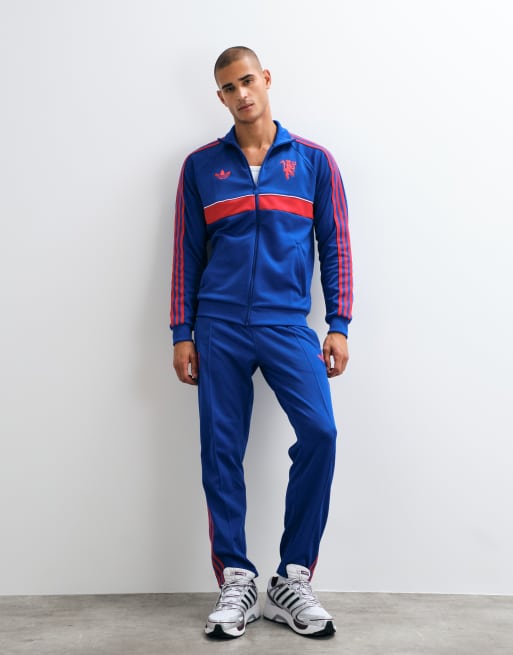 adidas performance Manchester united originals track top in royal blue, 2 of 5