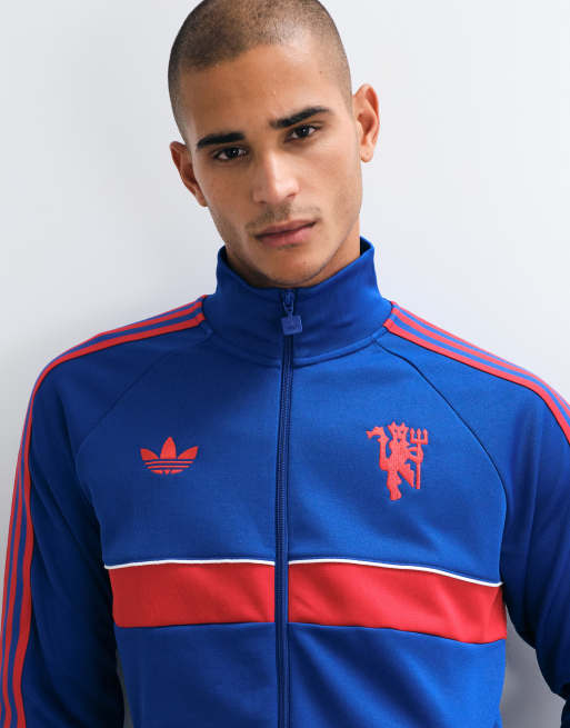 adidas performance Manchester united originals træningstop i royal blue, 3 af 5