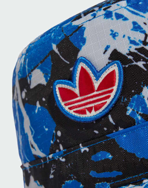 adidas Performance - Manchester United - Stone Roses - Bucket hat in blauw en wit, 2 van 3