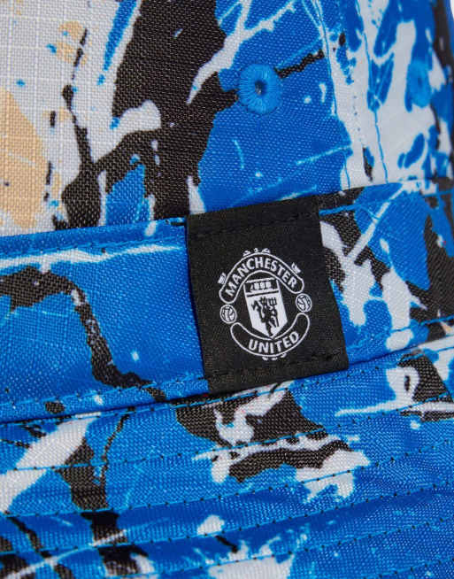 adidas Performance Manchester United/Stone Roses bucket hat in blue and white, 3 of 3