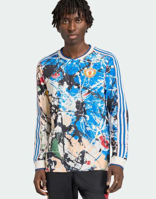 adidas performance - Manchester United Stone Roses - Maglia a maniche lunghe multicolore
