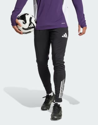 adidas performance Manchester united tiro 25 competition training pants in black / aurora plum / black
