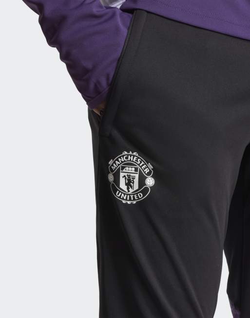 adidas performance Manchester united tiro 25 competition training pants in black / aurora plum / black, 5 of 5