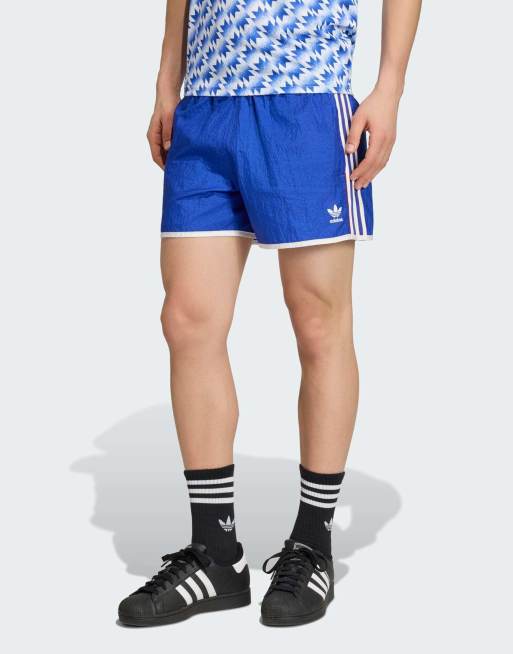 adidas Performance - Manchester United - Uitshort 90 in opvallend blauw, 3 van 4