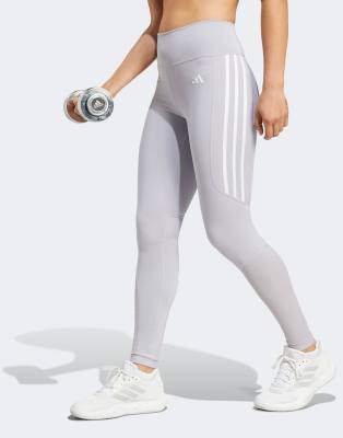 Adidas Originals Womens Adidas Optime 3-stripes Full-length Leggings In Preloved Ink