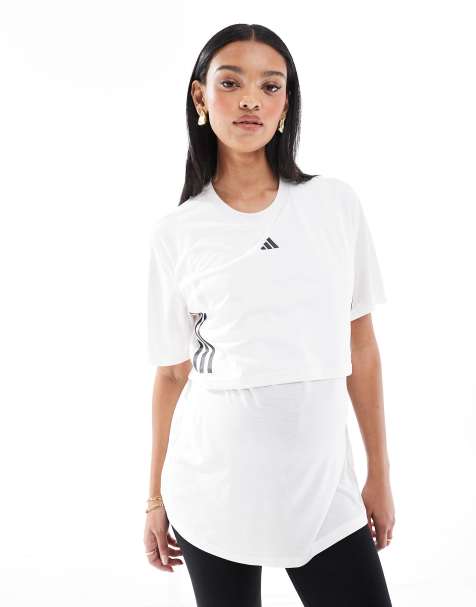 adidas Performance Maternity Tee in white