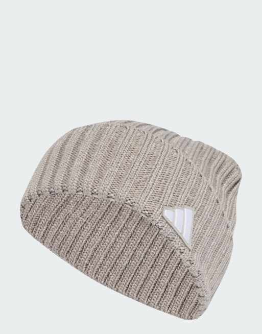 adidas Performance – Mélange – Strickmütze in Mgh Solid Grey