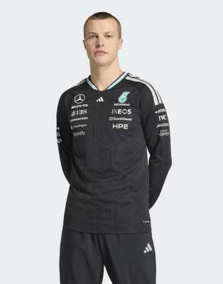 Performance - Mercedes-AMG Petronas Formel 1 Team Driver - Langärmliges Authentic-Trikot in Schwarz Schwarz XS