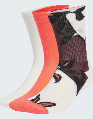 adidas Performance - Mercedes-AMG Petronas Formel 1 Team Summer - 3er-Pack Socken in Multicolor/Turbo/Wollweiß-Bunt