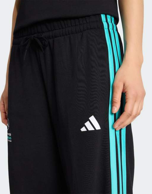 adidas performance - Mercedes - Amg Petronas Formula 1 Team Dna - Pantaloni neri / semi menta rush, 2 di 4
