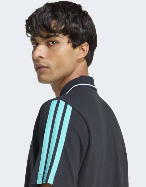 adidas performance - Mercedes - Amg Petronas Formula 1 Team Dna - Polo nera / semi menta rush, 4 di 4