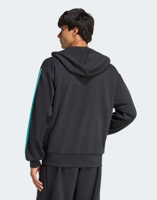 adidas Performance - Mercedes-AMG Petronas Formula 1 Team DNA - Sort/mintgrøn hættetrøje med lynlås, 2 af 4