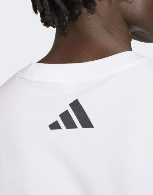 adidas Performance - Mercedes AMG Petronas Formula 1 Team Dna - T-shirt bianca/semi menta rush, 4 di 4