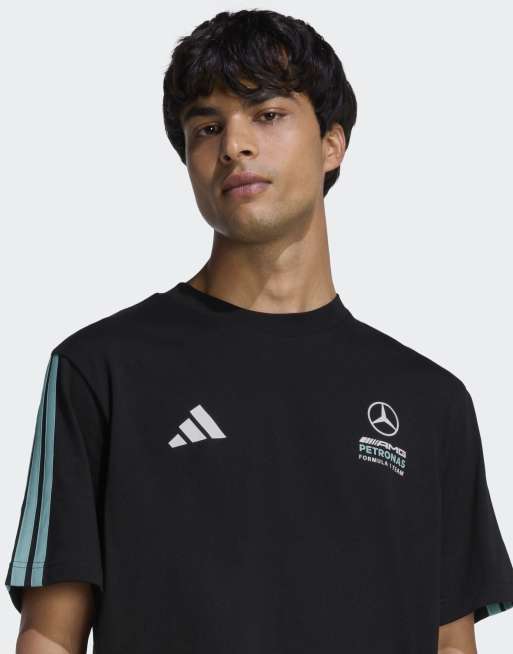 adidas performance - Mercedes - Amg Petronas Formula 1 Team Dna - T-shirt nera / semi menta rush, 2 di 3