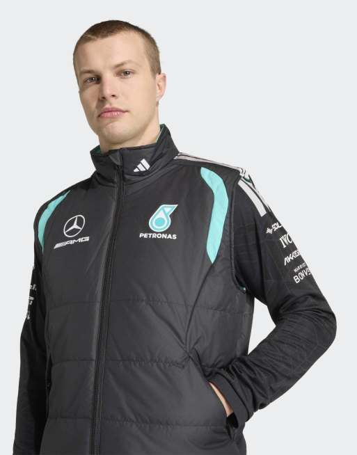 adidas Performance Mercedes - AMG Petronas Formula 1 team mechanics vest in black / grey two, 4 of 4