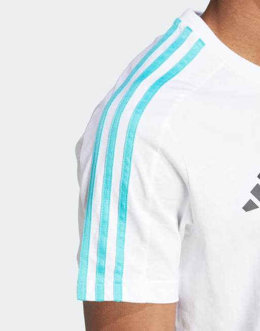 adidas Performance - Mercedes AMG-Petronas Formula One Team DNA - Hvid T-shirt med sort logoprint, 4 af 4