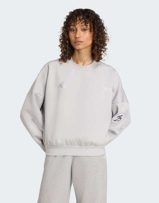 adidas Performance - Mercedes AMG Petronas Formula One Team - Felpa color grigio two con frecce argento