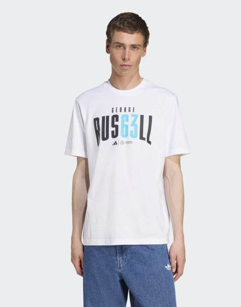 adidas performance Mercedes - amg petronas formula one team george russell tee in white