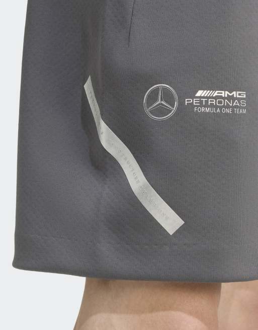adidas Performance - Mercedes-AMG Petronas Formula One Team - Grå shorts med sølvfarvede detaljer, 5 af 5