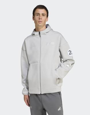 adidas Performance - Mercedes AMG Petronas Formula One Team Silver Arrows - Sweat à capuche zippé - Gris bicolore