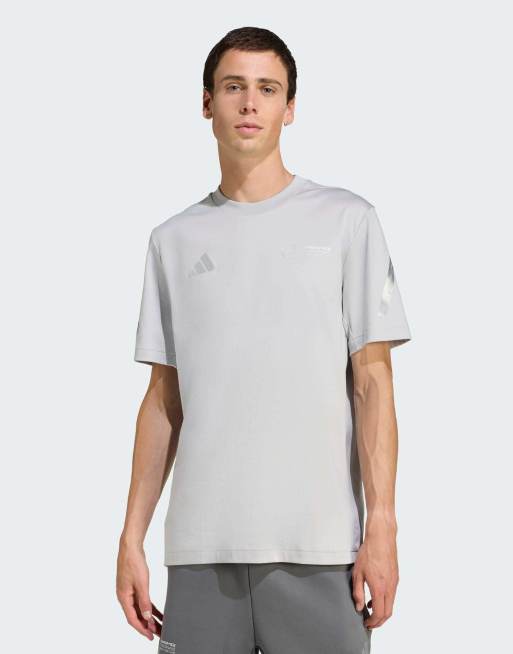 adidas Performance - Mercedes AMG Petronas Formula One Team - T-shirt color grigio two con frecce argento