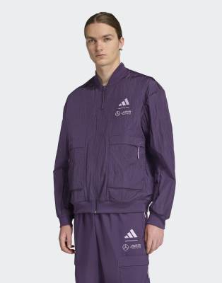 adidas Performance - Mercedes-AMG Petronas Formula One Team - Veste bomber tissée de qualité supérieure - Prune aurore-Violet