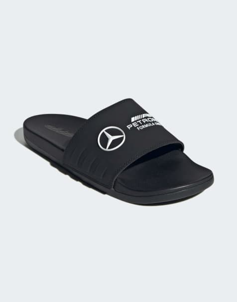 adidas Performance – Mercedes F1 – Adilette Comfort – Slider in Schwarz - view 1