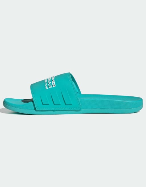 adidas Performance - Mercedes F1 - Adilette Comfort - Turkise sliders, 2 af 4