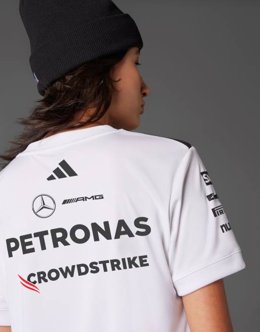 adidas Performance – Mercedes F1 – Fahrertrikot in Weiß, 4 von 4