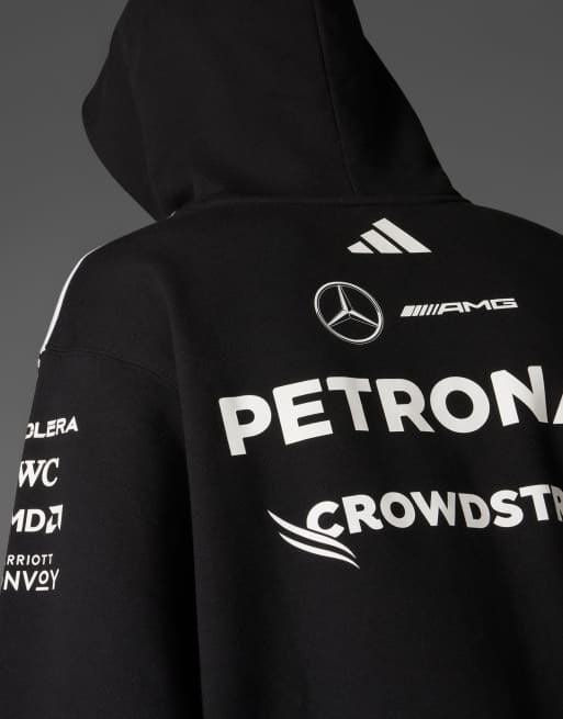 adidas Performance - Mercedes F1 - Felpa con cappuccio nera, 4 di 4