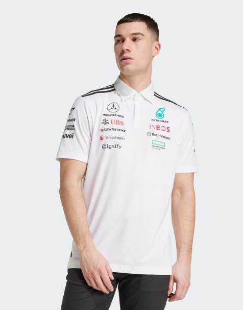 adidas Performance – Mercedes F1 – Polohemd in Weiß - view 1